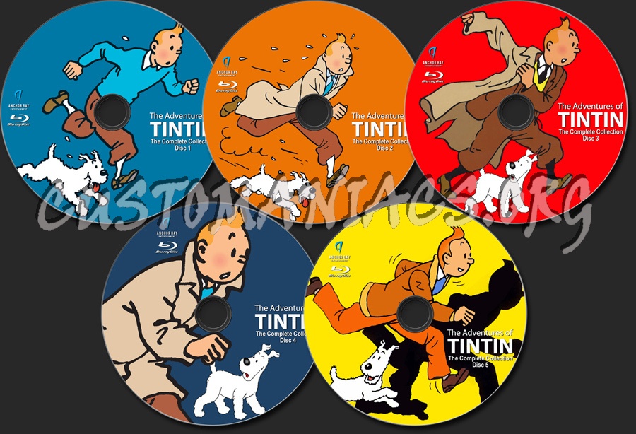 The Adventures of Tintin blu-ray label