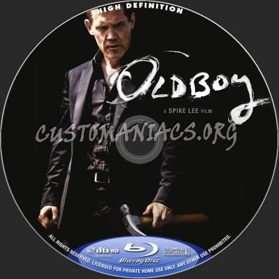 Oldboy (2013) blu-ray label