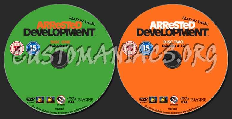 Arrested Development Season 3 dvd label