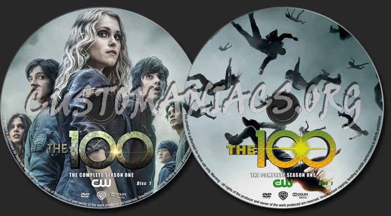 The 100 Season 1 dvd label