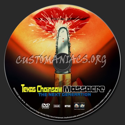 Texas Chainsaw Massacre - The Next Generation dvd label