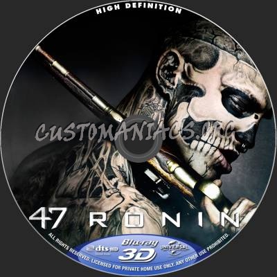 47 Ronin (2D+3D) blu-ray label