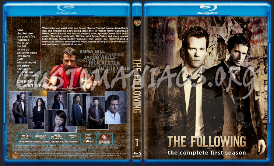 The Following Season One blu-ray cover