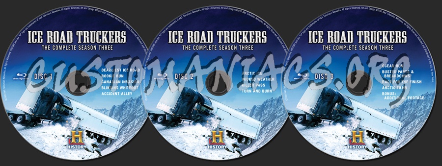 Ice Road Truckers Season 3 blu-ray label