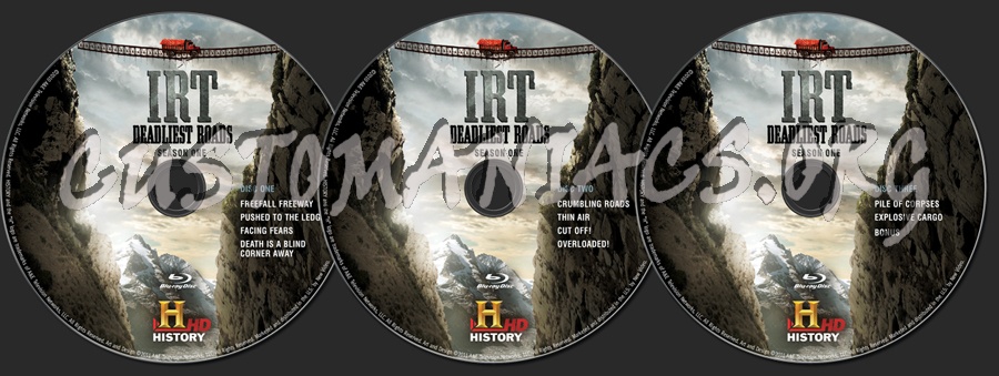 IRT Deadliest Roads Season 1 blu-ray label