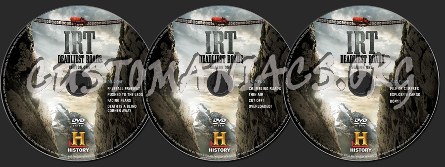 IRT Deadliest Roads Season 1 dvd label