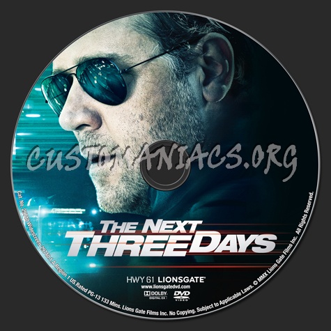 The Next Three Days dvd label