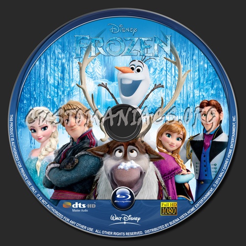 Frozen blu-ray label