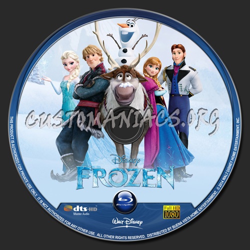 Frozen blu-ray label