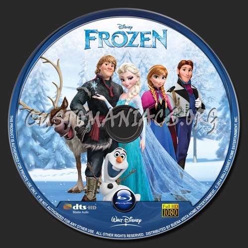 Frozen blu-ray label