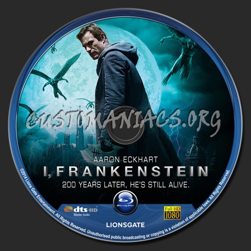 I, Frankenstein blu-ray label