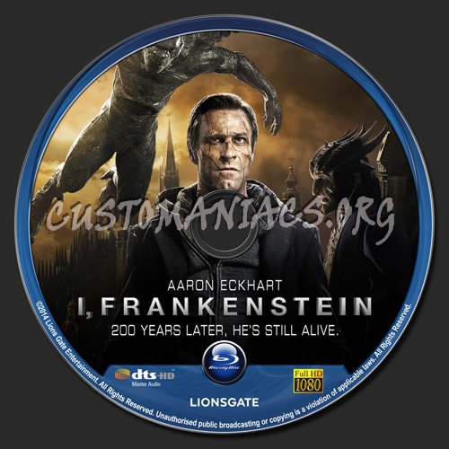 I, Frankenstein blu-ray label