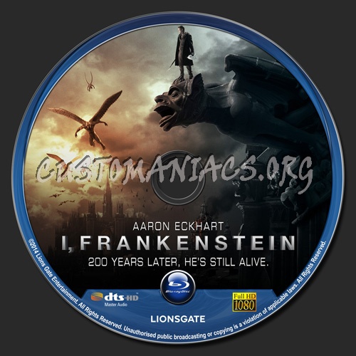 I, Frankenstein blu-ray label