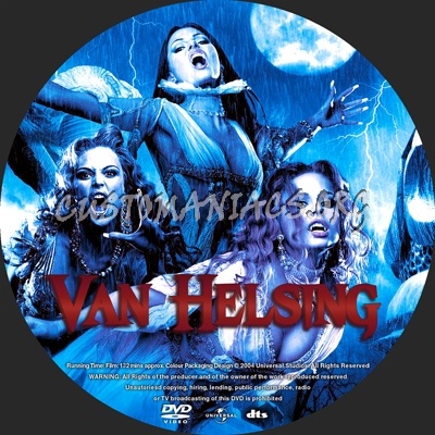 Van Helsing dvd label