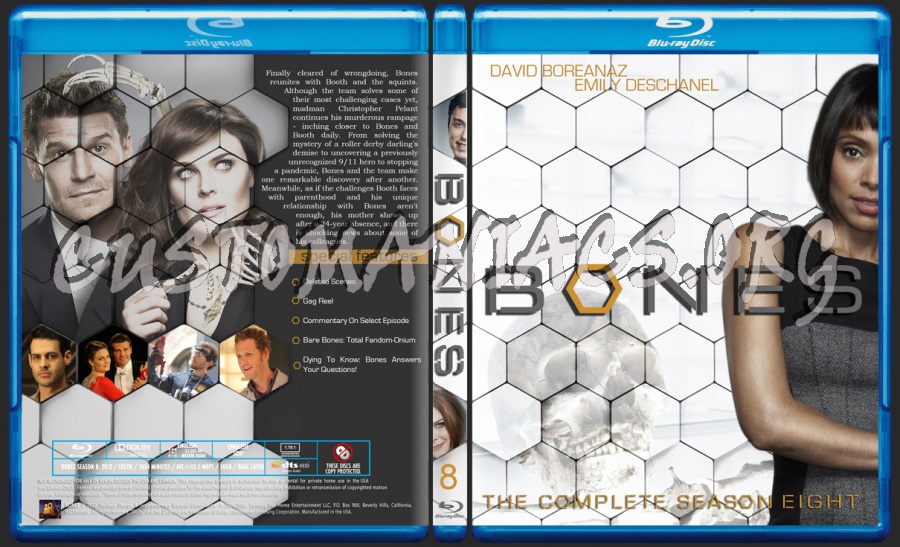 Bones Season 8 blu-ray cover