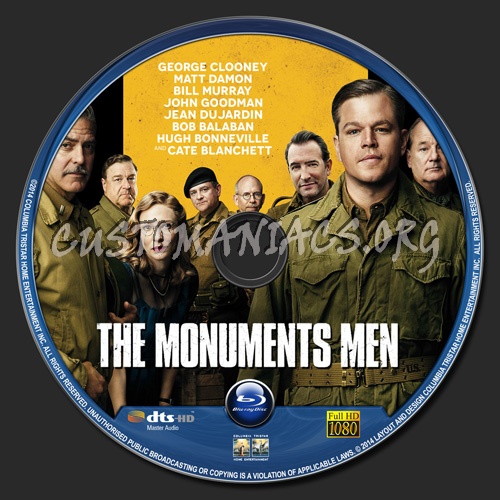 The Monuments Men blu-ray label