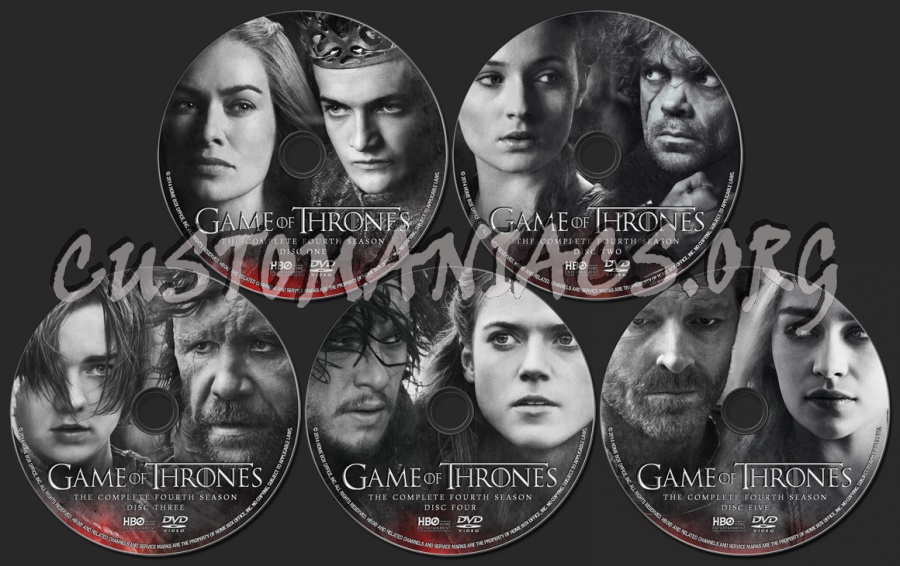 Game of Thrones Season 4 dvd label