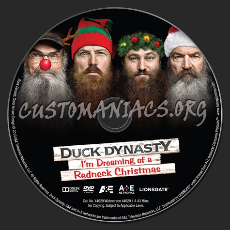 Duck Dynasty I'm Dreaming of A Redneck Christmas dvd label