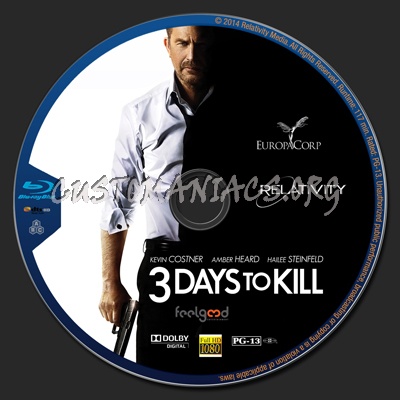 3 Days to Kill blu-ray label