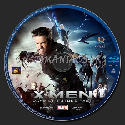 X-Men: Days of Future Past blu-ray label