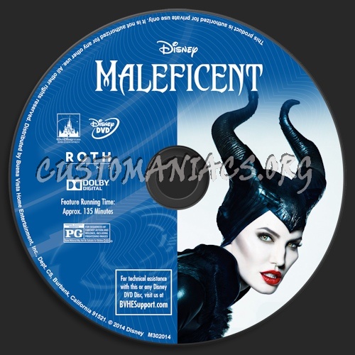 Maleficent dvd label