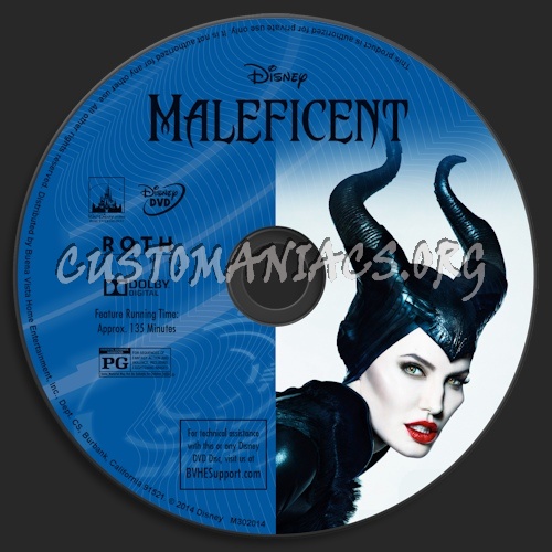 Maleficent dvd label