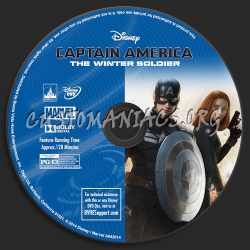 Captain America: The Winter Soldier dvd label