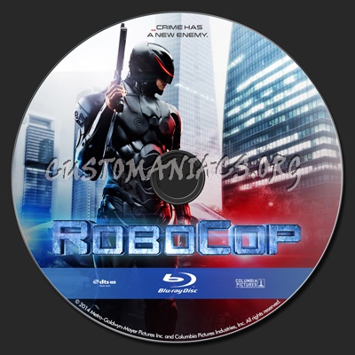 Robocop (2014) blu-ray label