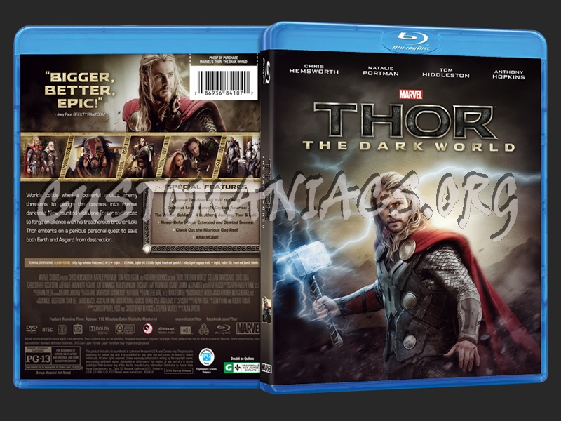 Thor: The Dark World blu-ray cover