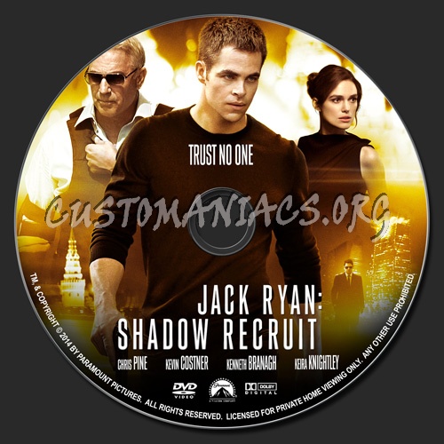 Jack Ryan Shadow Recruit dvd label - DVD Covers & Labels by ...