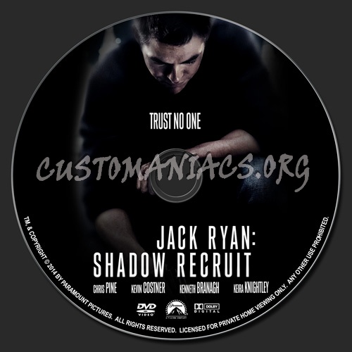 Jack Ryan Shadow Recruit dvd label