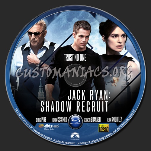 Jack Ryan Shadow Recruit blu-ray label