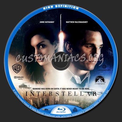 Interstellar blu-ray label