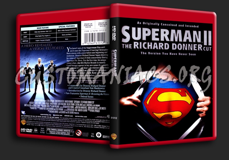 Superman 2 The Richard Donner Cut dvd cover