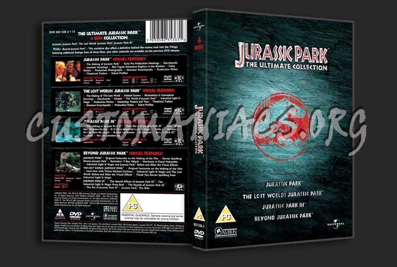 Jurassic Park The Ultimate Collection dvd cover