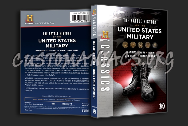 The Battle History of the United States Military dvd cover