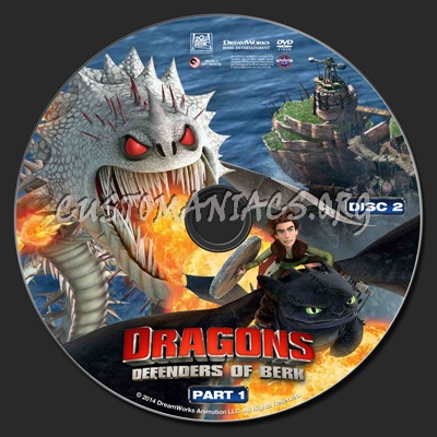 Dragons Defenders Of Berk Part 1 dvd label