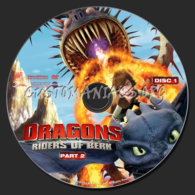 Dragons Riders Of Berk Part 2 dvd label