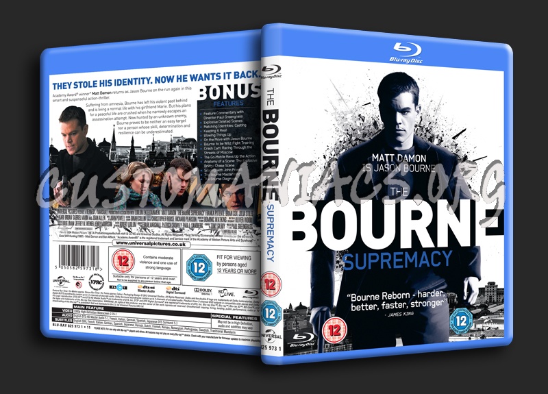 The Bourne Supremacy blu-ray cover