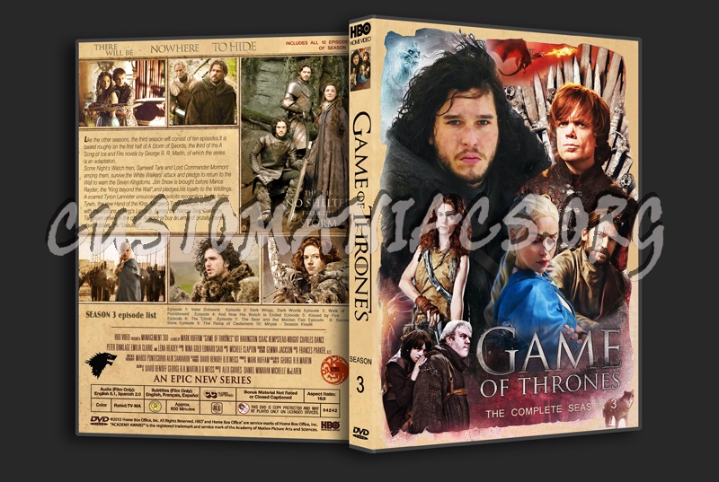 Game of Thrones s3 dvd cover