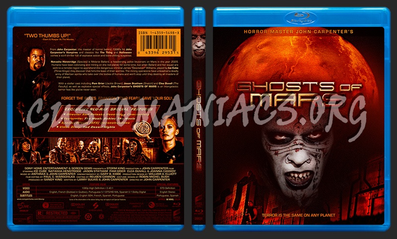 Ghosts of Mars blu-ray cover