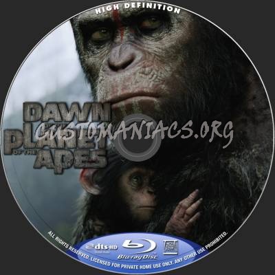 Dawn Of The Planet Of The Apes blu-ray label