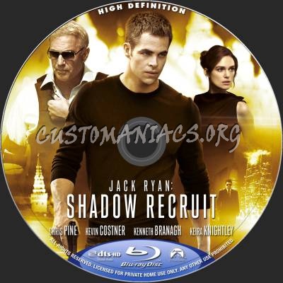 Jack Ryan: Shadow Recruit blu-ray label - DVD Covers & Labels by ...
