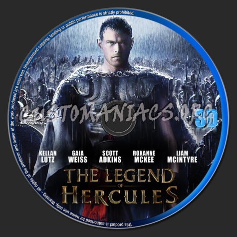 Legend Of Hercules 3D blu-ray label