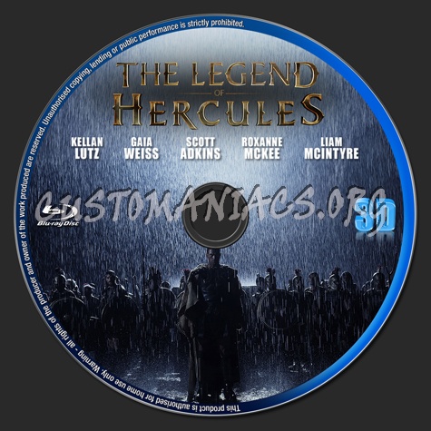 Legend Of Hercules 3D blu-ray label