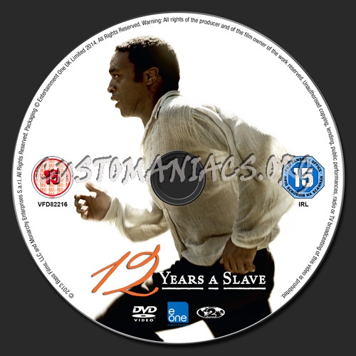 12 Years A Slave dvd label