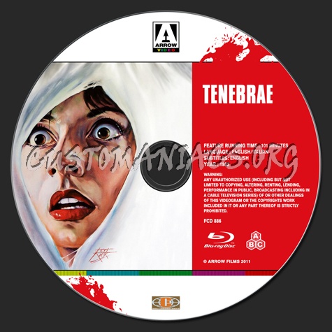 Tenebrae blu-ray label