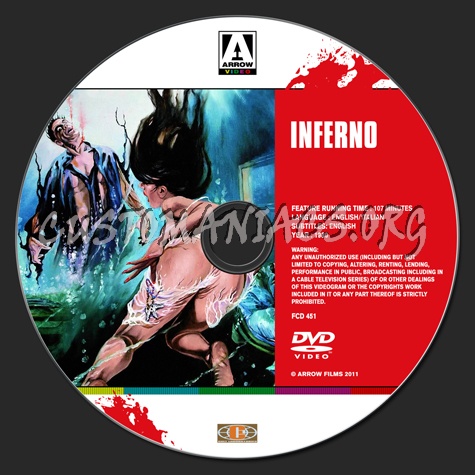 Inferno dvd label