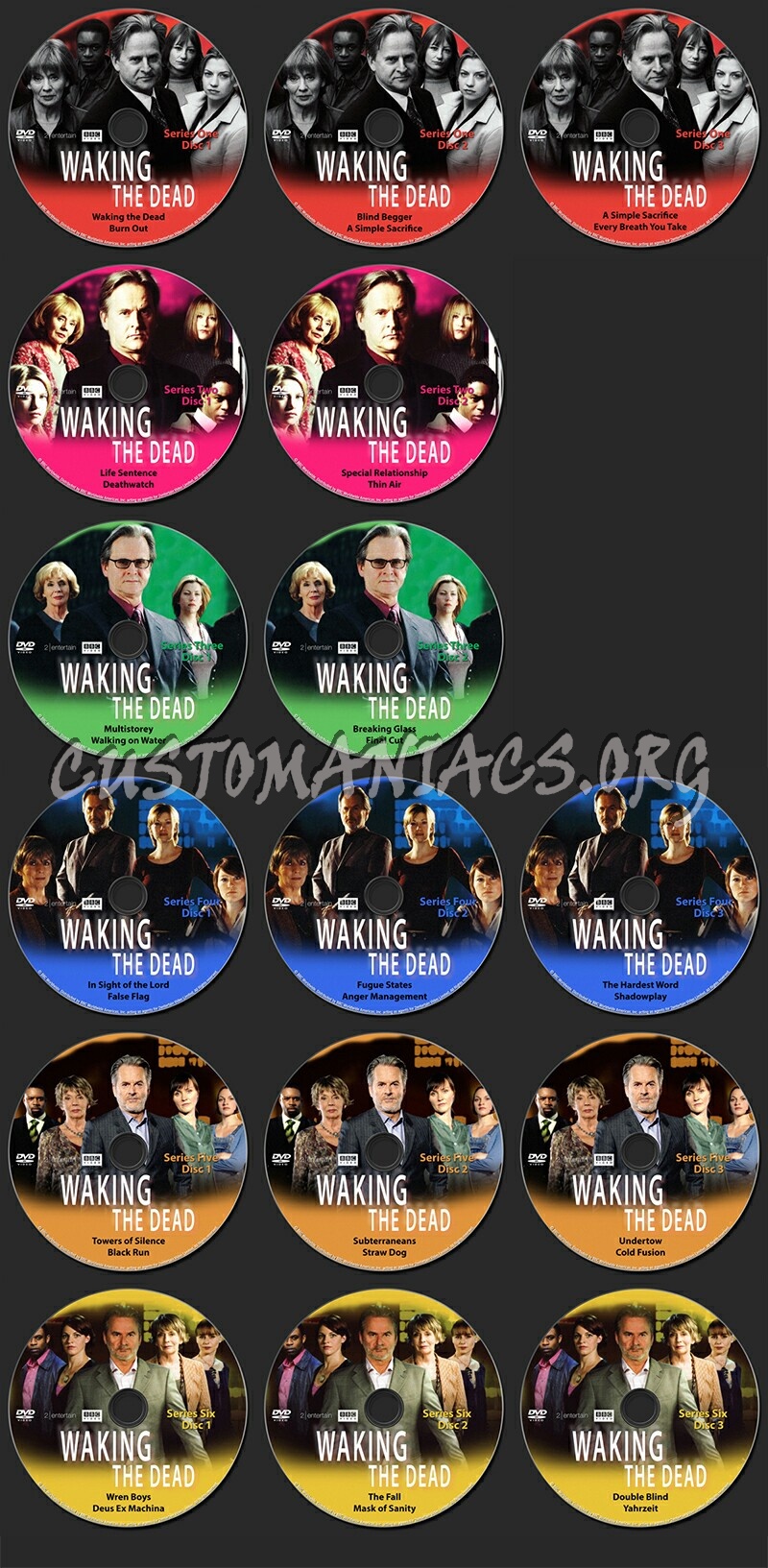 Waking the Dead - Box labels dvd label