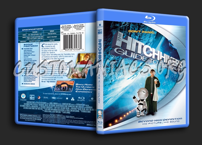 The Hitchhikers Guide to the Galaxy blu-ray cover